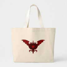 Corazón rojo del dragón bolsa