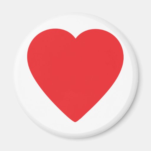 corazón rojo uno imán de frigorifico