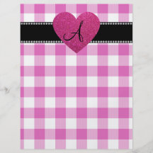 Corazón rosado del modelo de la guinga del MONOGRA Tarjeta Publicitaria