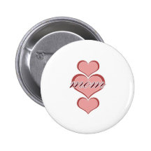 Corazón triple de la mamá pins