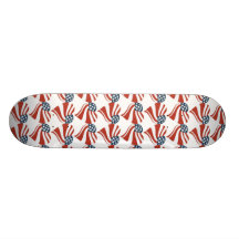 Corazones patrióticos de la bandera de la libertad patineta personalizada