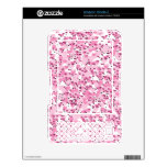 Corazones rosados lindos calcomanía para kindle 3