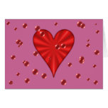 Corazones y burbujas (rosa) felicitacion 