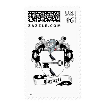 Corbett Family Crest Postage Stamp by coatsofarms