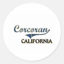 Corcoran California City Classic Round Stickers