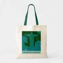 Corcovado graphic style canvas bags