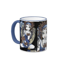"Cordelia" Gothic Moon Oil Bird Angel Art Mug
