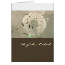 Cordial condolence greeting cards
