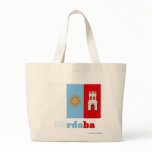 Córdoba flag with name canvas bag
