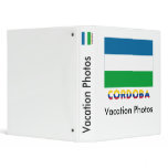 Córdoba Flag with Name 3 Ring Binders