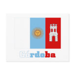 Córdoba flag with name post cards