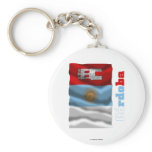 Córdoba waving flag with name key chain