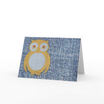 Corduroy Owl on Denim cards