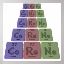 Corene as Cobalt Rhenium Neon Poster