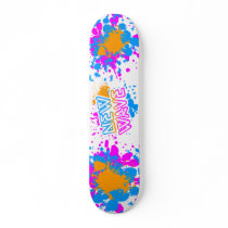COREY TIGER 1980s NEW WAVE PAINT SPLATTER WHITE skateboards by COREYTIGER COREY TIGER 1980s NEW WAVE PAINT SPLATTER WHITE skateboards