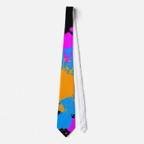 COREY TIGER 1980s NEW WAVE SPLATTER TIE