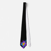 COREY TIGER 1980s NEW WAVE SPLATTER TIE by COREYTIGER COREY TIGER 1980s NEW WAVE SPLATTER TIE
