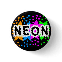 COREY TIGER 1980s RETRO NEON STARS buttons