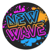 COREY TIGER 1980's RETRO NEW WAVE SPLATTER BLACK stickers by COREYTIGER COREY TIGER 1980's RETRO NEW WAVE SPLATTER BLACK stickers