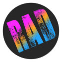 COREY TIGER 1980's RETRO RAD Round Stickers