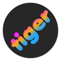 COREY TIGER 1980's RETRO TIGER MULTICOLOUR stickers by COREYTIGER COREY TIGER 1980's RETRO TIGER MULTICOLOUR stickers