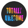 COREY TIGER 1980's RETRO TOTALLY AWESOME Round Sticker