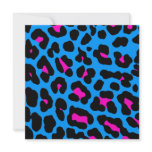 Corey Tiger 80s Leopard Spots (Blue) Personalized Invitation