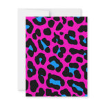 Corey Tiger 80s Leopard Spots (Pink) Personalized Announcement