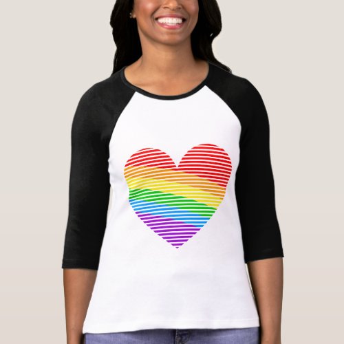 Corey Tiger 80s Rainbow Stripe Heart Jersey