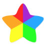 Corey Tiger 80s Rainbow Wedges Star Stickers
