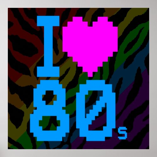 Corey Tiger 80s Retro I Love 80s Poster