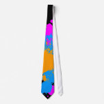 Corey Tiger 80s Retro Paint Splatter (Multicolor) ties