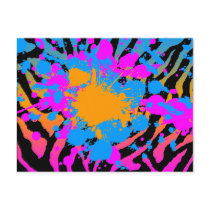 COREY TIGER '80s RETRO PAINT SPLATTER & STRIPES postcards by COREYTIGER COREY TIGER '80s RETRO PAINT SPLATTER & STRIPES postcards