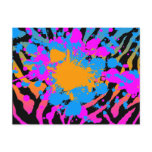 COREY TIGER '80s RETRO PAINT SPLATTER &amp; STRIPES Postcard