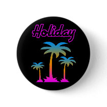 COREY TIGER 80s RETRO PALM TREES HOLIDAY ISLAND buttons