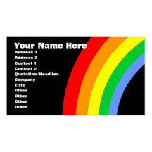 Corey Tiger 80s Retro Rainbow Business Card