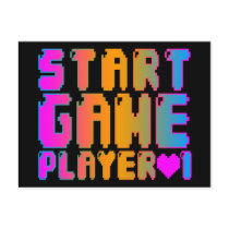 COREY TIGER '80s RETRO START GAME PLAYER 1 postcards