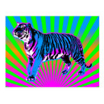 Corey Tiger 80s Retro Tiger Rising Sun postcards