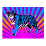 Corey Tiger 80s Retro Tiger Rising Sun postcards