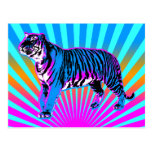 Corey Tiger 80s Retro Tiger Rising Sun postcards