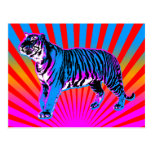 Corey Tiger 80s Retro Tiger Rising Sun postcards