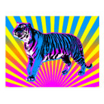 Corey Tiger 80s Retro Tiger Rising Sun postcards