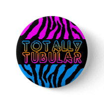COREY TIGER 80s RETRO TOTALLY TUBULAR TIGER STRIPE buttons
