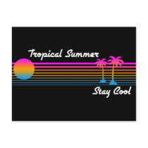 COREY TIGER '80s RETRO TROPICAL SUMMER STAY COOL postcards