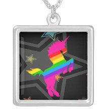 Corey Tiger 80s Retro Unicorn Star Necklace