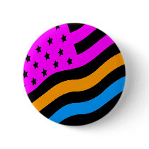 COREY TIGER 80s RETRO USA FLAG MULTI COLOUR BLACK buttons by COREYTIGER COREY TIGER 80s RETRO USA FLAG MULTI COLOUR BLACK buttons