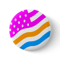 COREY TIGER 80s RETRO USA FLAG MULTICOLOUR WHITE buttons by COREYTIGER COREY TIGER 80s RETRO USA FLAG MULTICOLOUR WHITE buttons