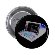 Corey Tiger 80S Retro Vintage Computer Pinback Button