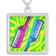 Corey Tiger 80s Retro Vintage Keytar Necklace