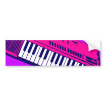 Corey Tiger 80s Synthesizer Keyboard Bumper Stickers